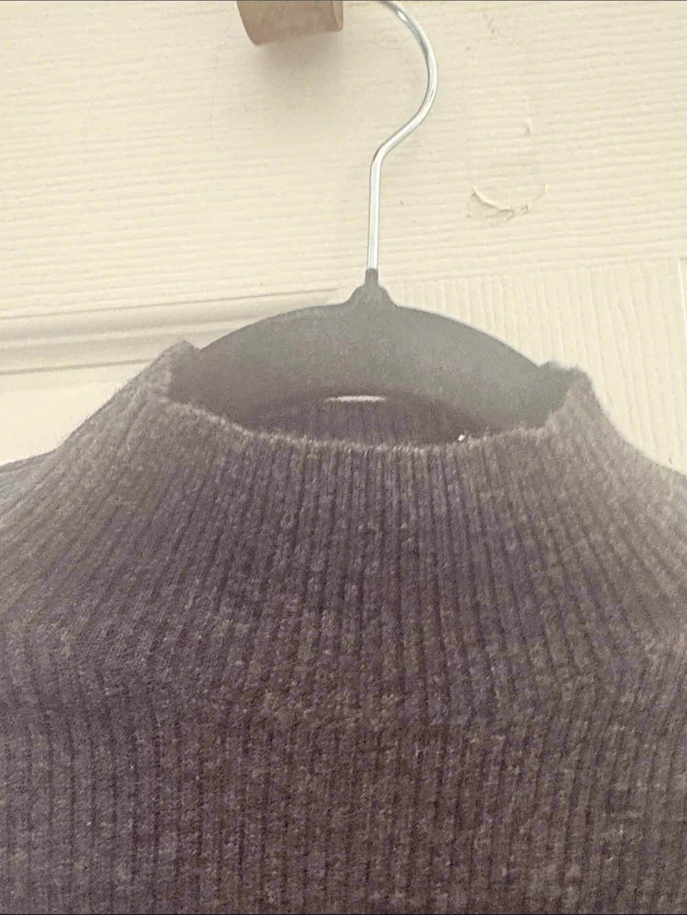 Jones Studio Charcoal Ribbed Knit Top - Picture 3 of 5
